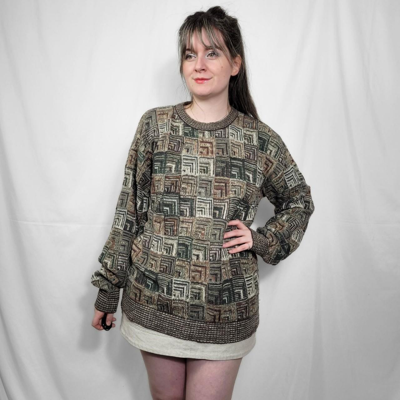 Vintage 90s Grunge Pattern Knitted Jumper