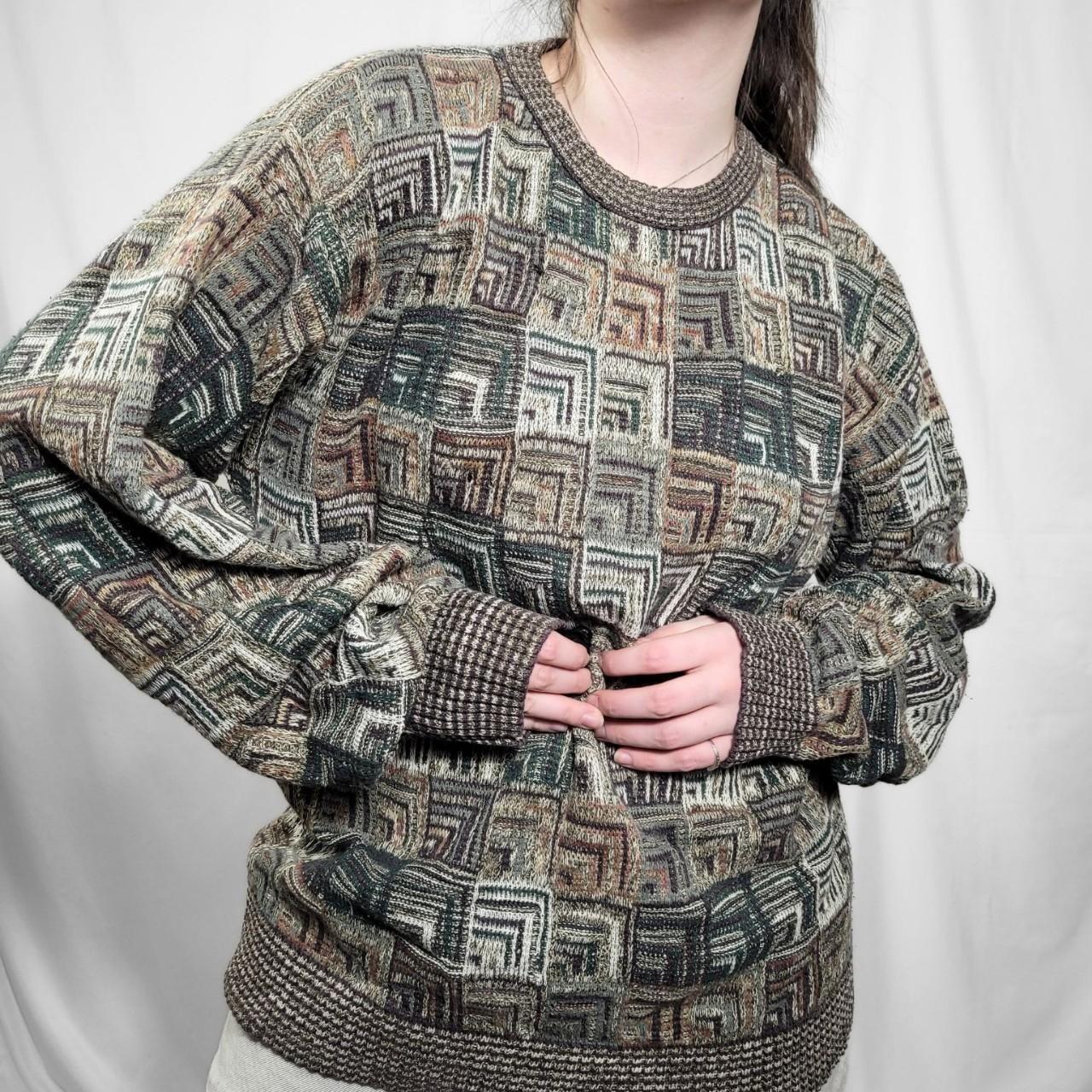Vintage 90s Grunge Pattern Knitted Jumper