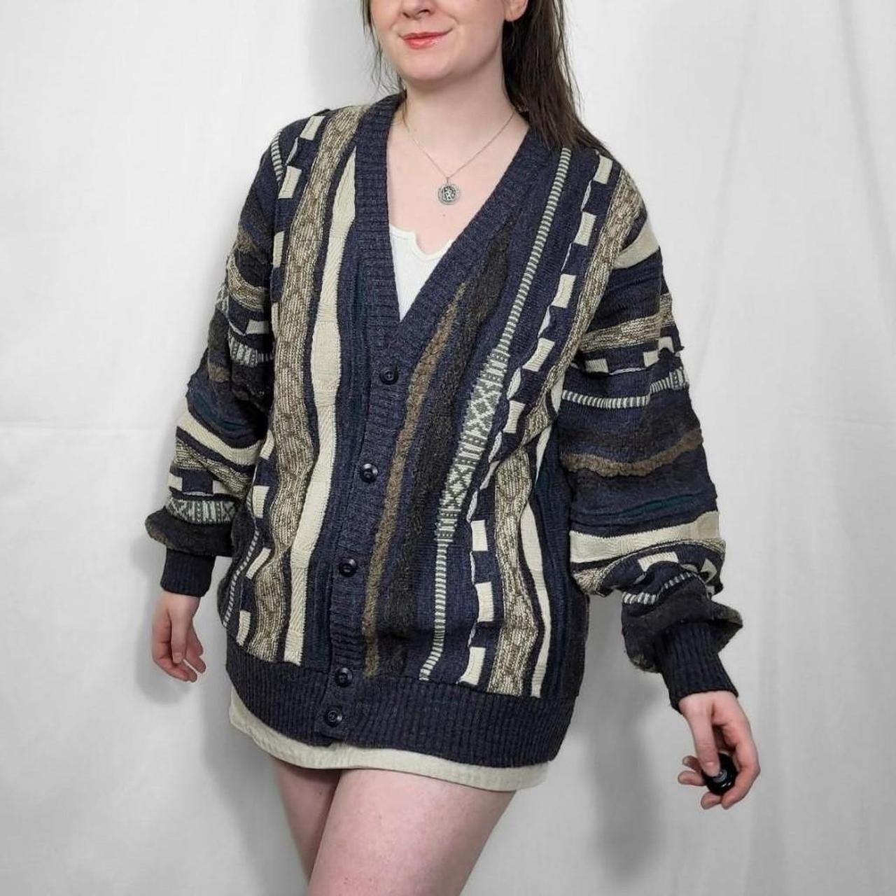 Vintage 90s Navy Coogi Style Knitted Cardigan