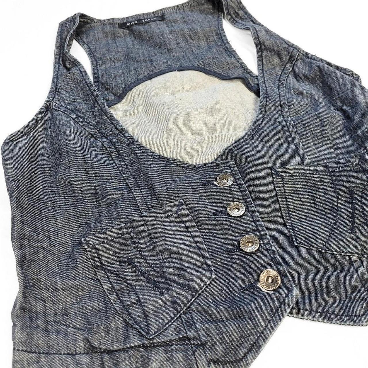 Vintage 90s Dark Wash Denim Waistcoat – Miss Softy