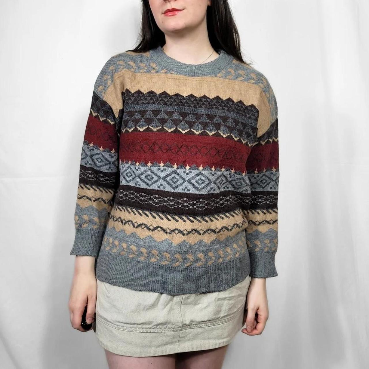 Vintage 90s Funky Pattern Knitted Jumper