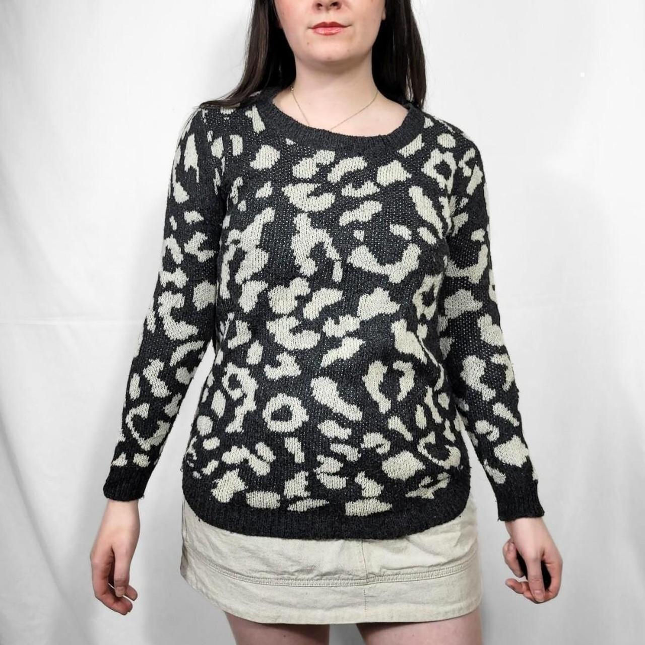 Y2K Leopard Print Knit Jumper