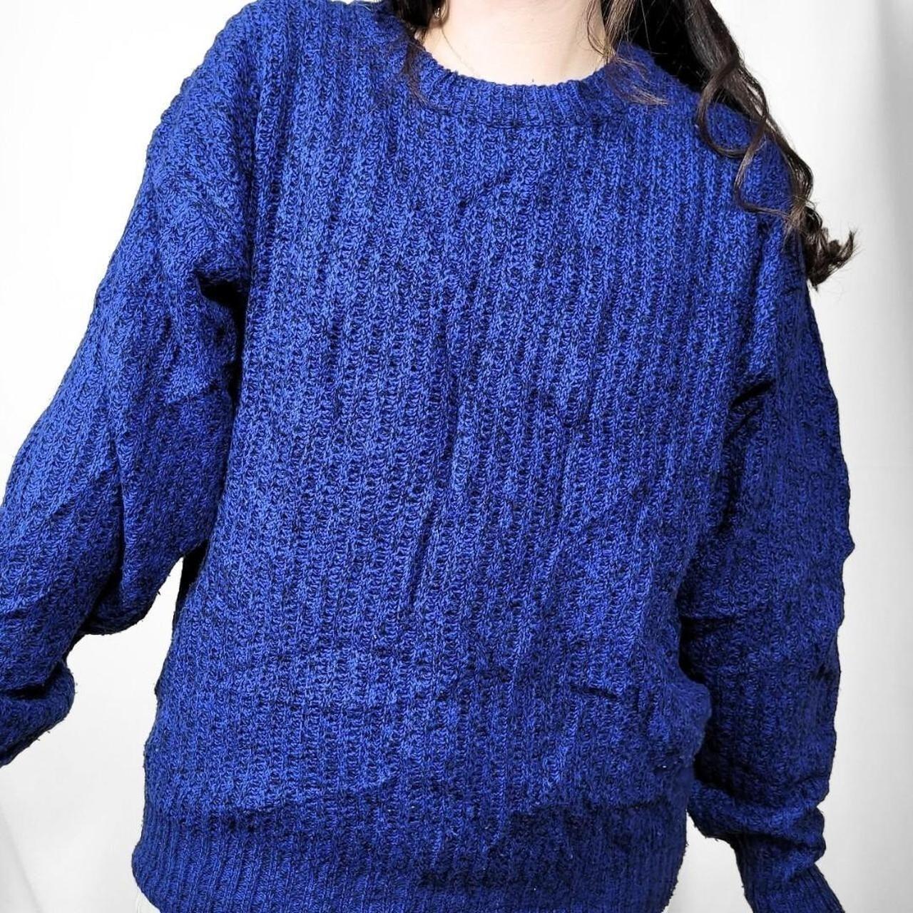 Vintage 90s Blue Cable Knit Jumper