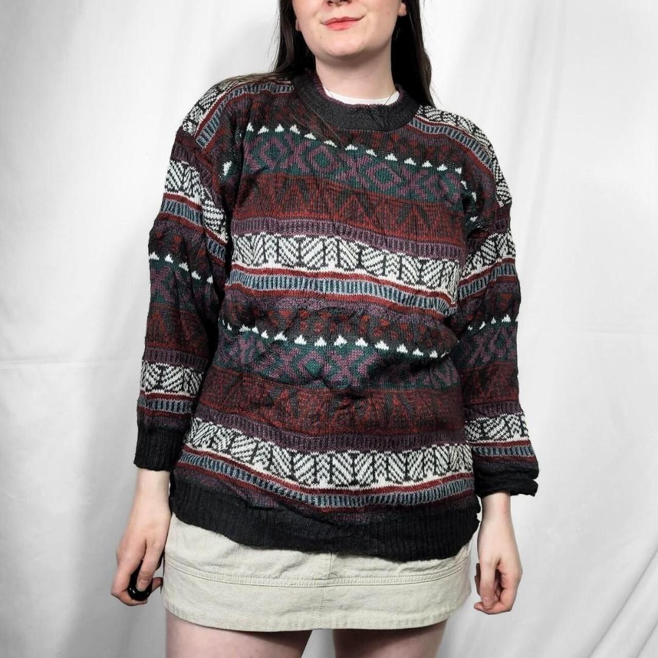 Vintage 90s Funky Pattern Knit Jumper