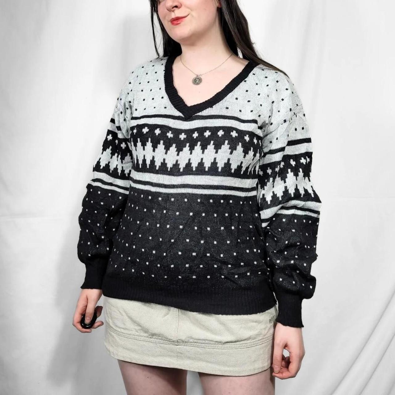 Vintage 90s Grunge Pattern Knit Jumper