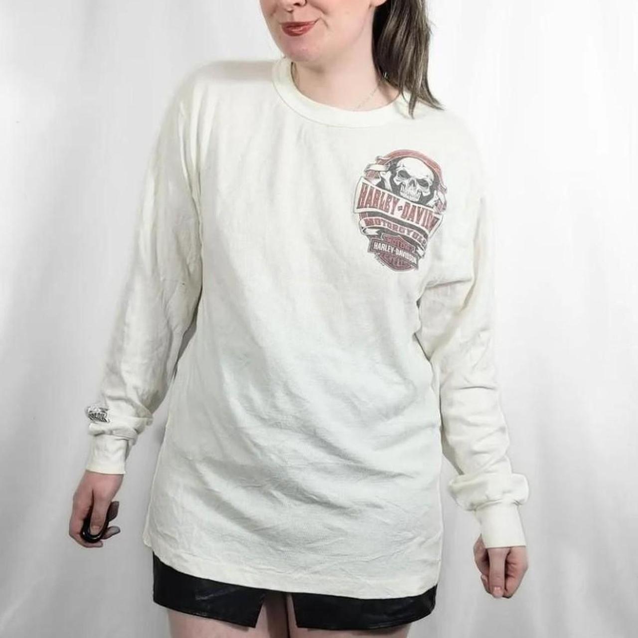 Vintage Harley Davidson Rock N Roll Graphic Long Sleeve T-Shirt