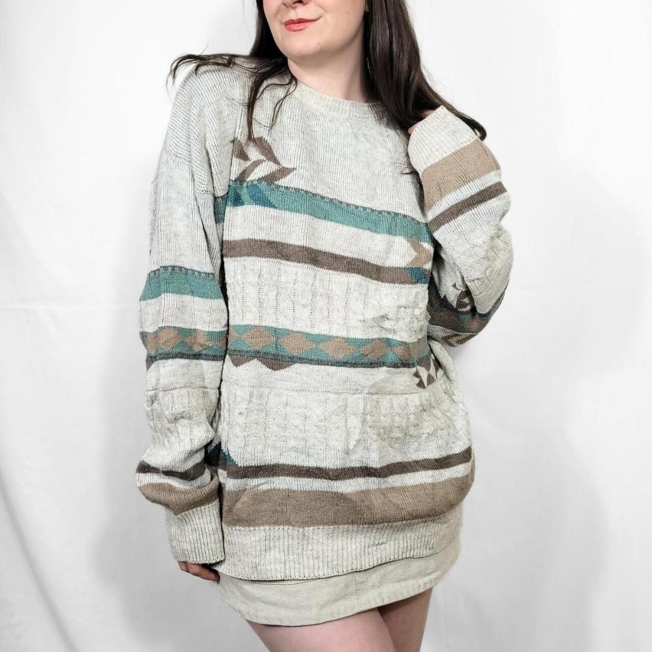 Vintage 90s Grunge Pattern Knit Jumper