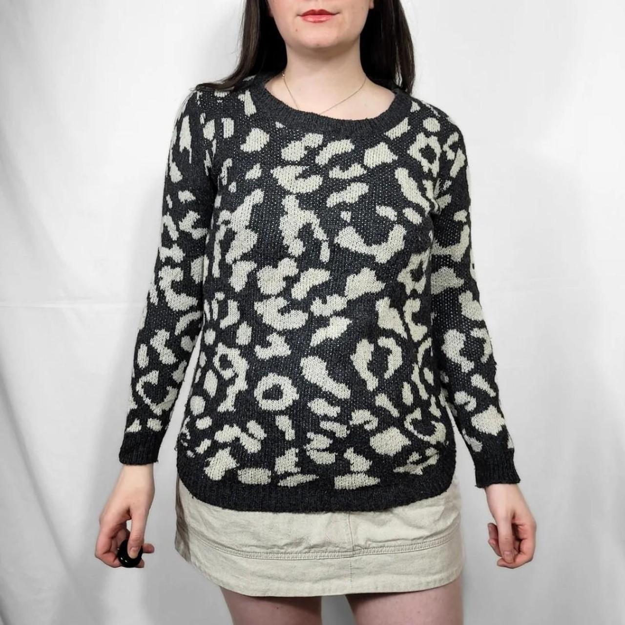 Y2K Leopard Print Knit Jumper