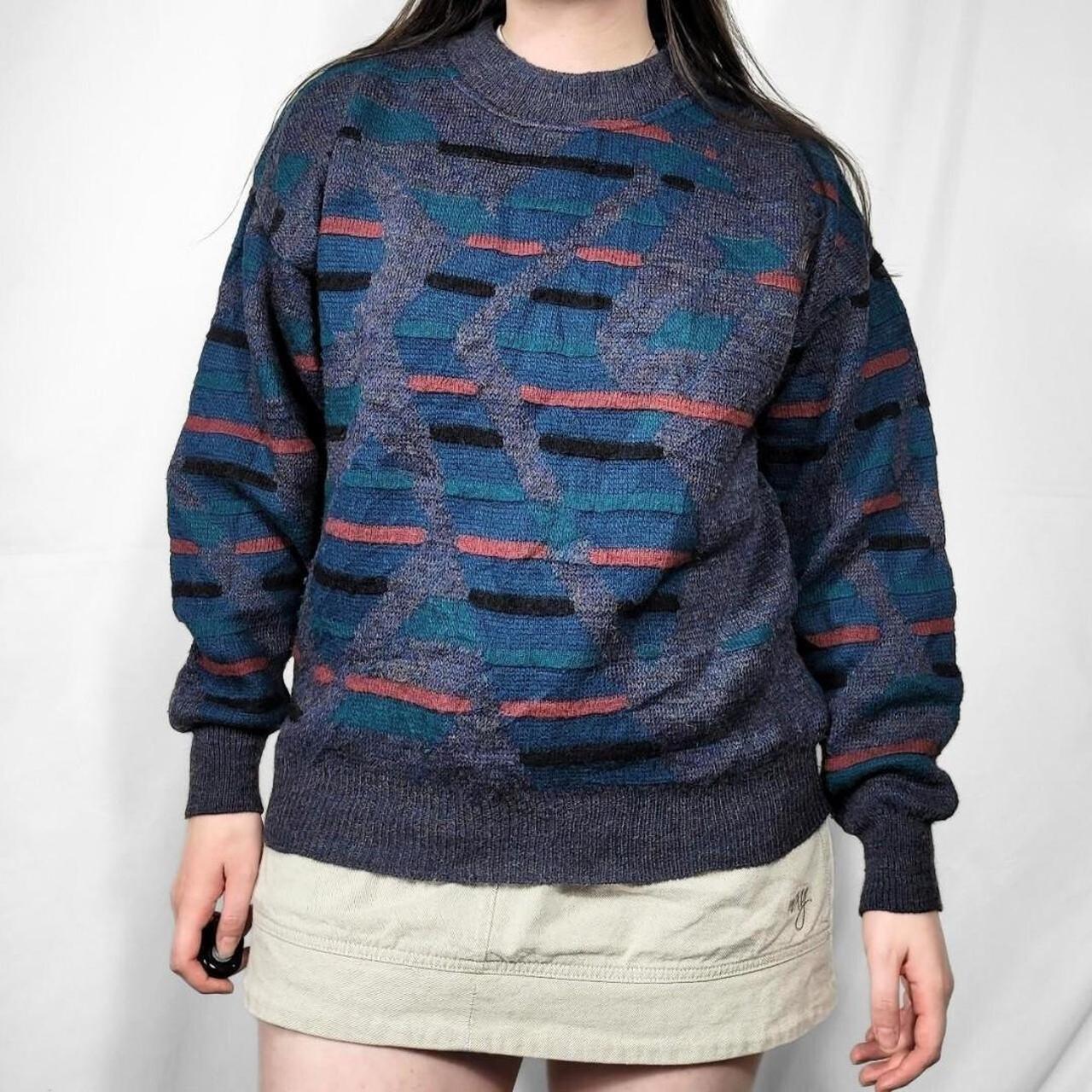Vintage 90s Blue Grunge Knit Jumper