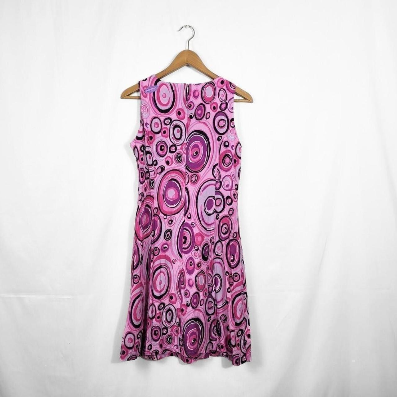 Y2K Pink Pop Art Sleeveless Mini Dress