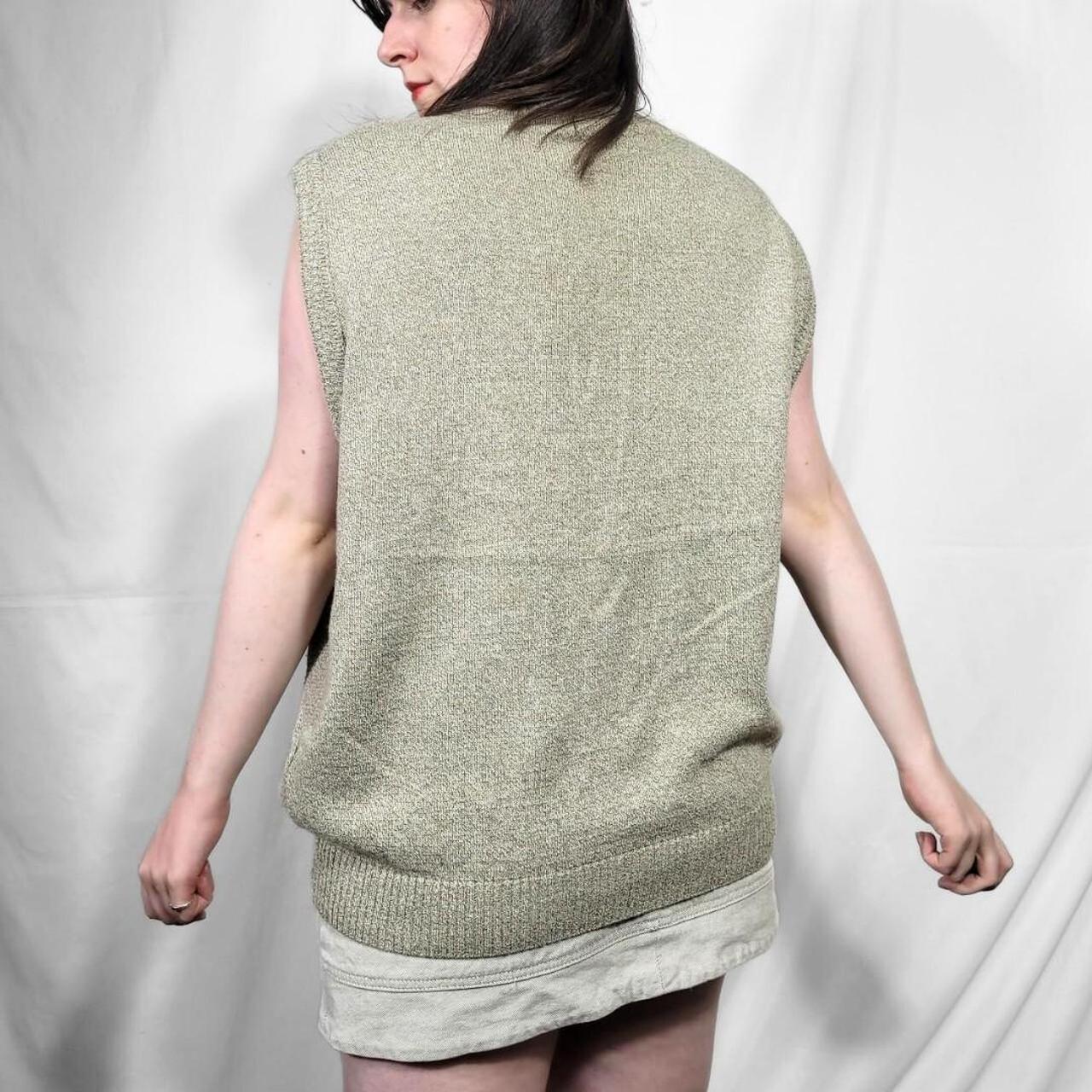 Vintage 80s Grunge Pattern Knit Waistcoat