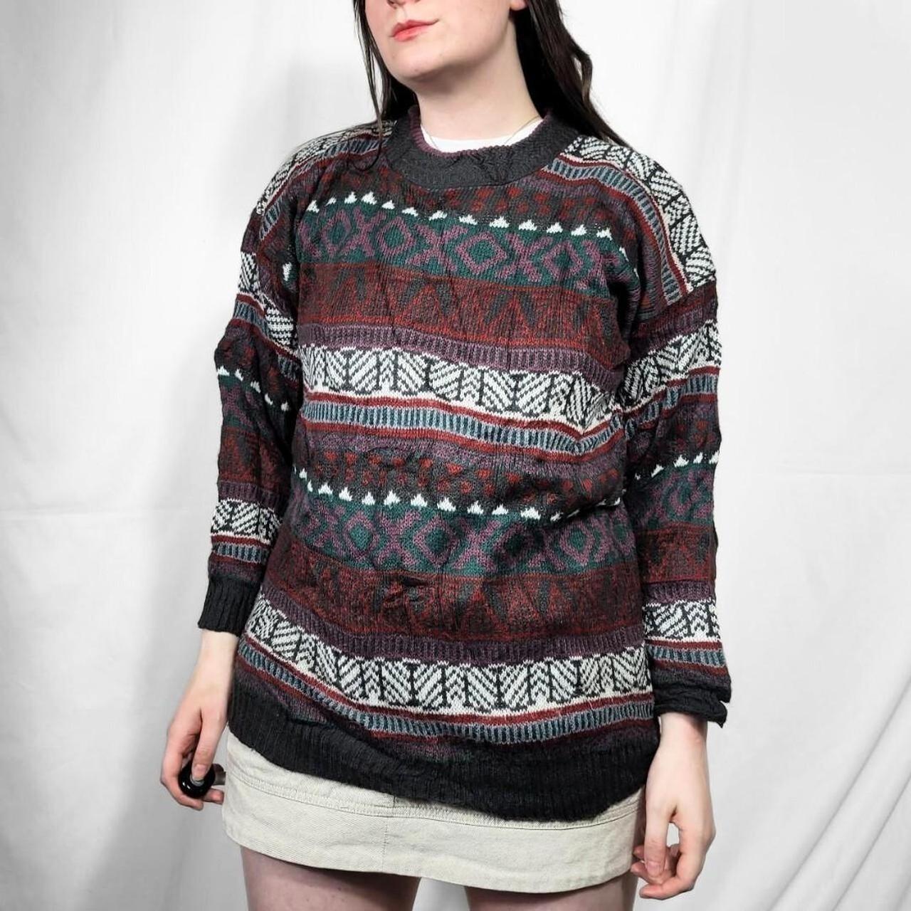 Vintage 90s Funky Pattern Knit Jumper