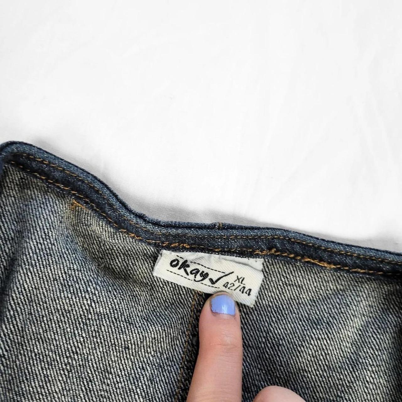 Vintage Y2K Denim Waistcoat Vest – Studded Collar Detail