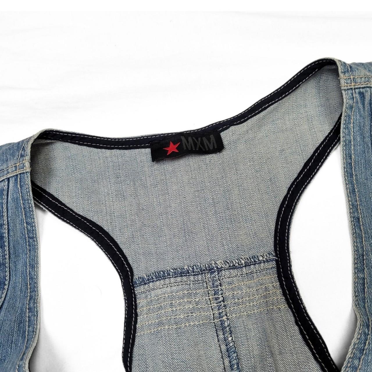 Vintage Y2K Light Blue Denim Western Waistcoat