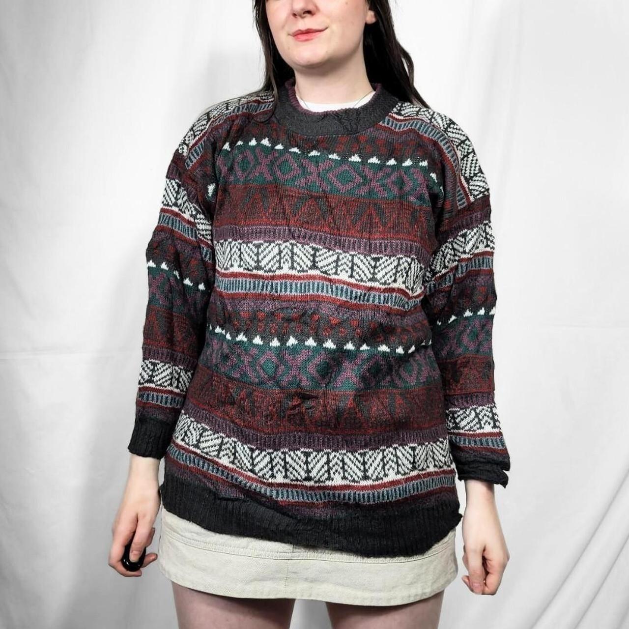 Vintage 90s Funky Pattern Knit Jumper