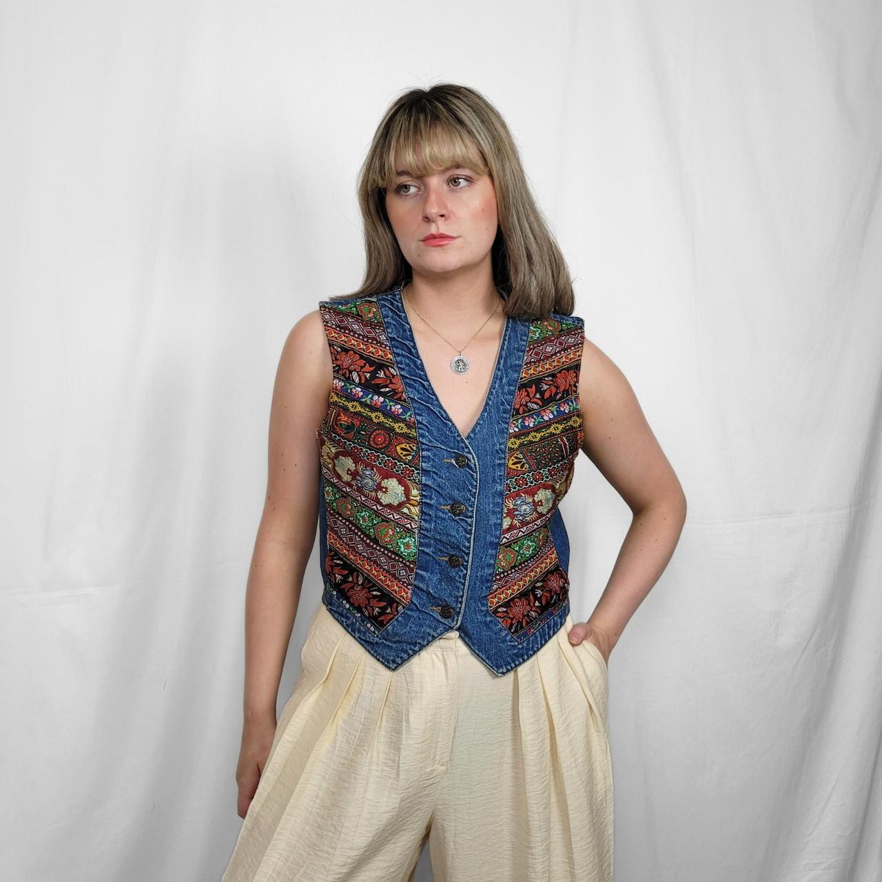 Vintage 90s Pierre Cardin Denim Waistcoat