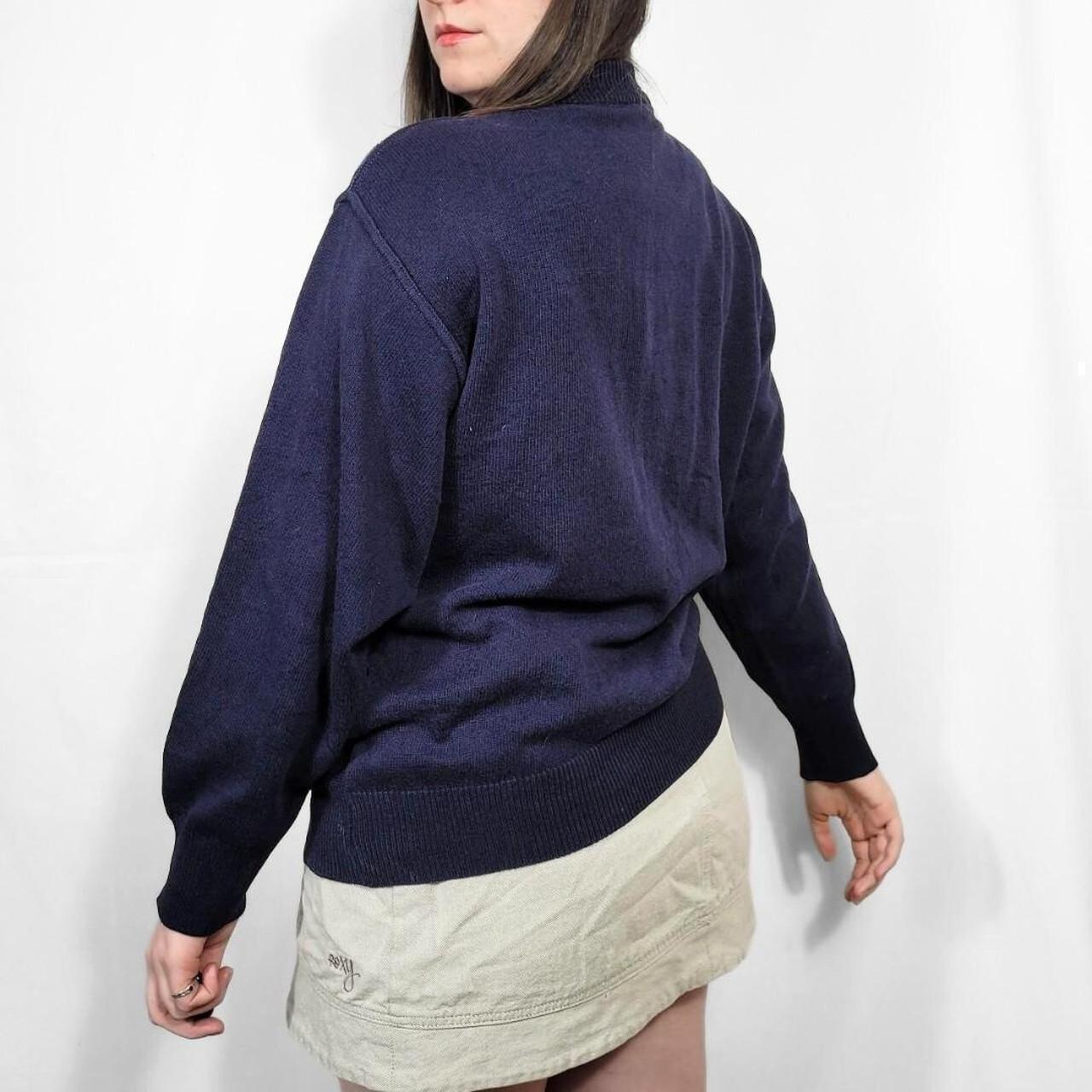 Vintage 90s Blue Diamond Knit Jumper