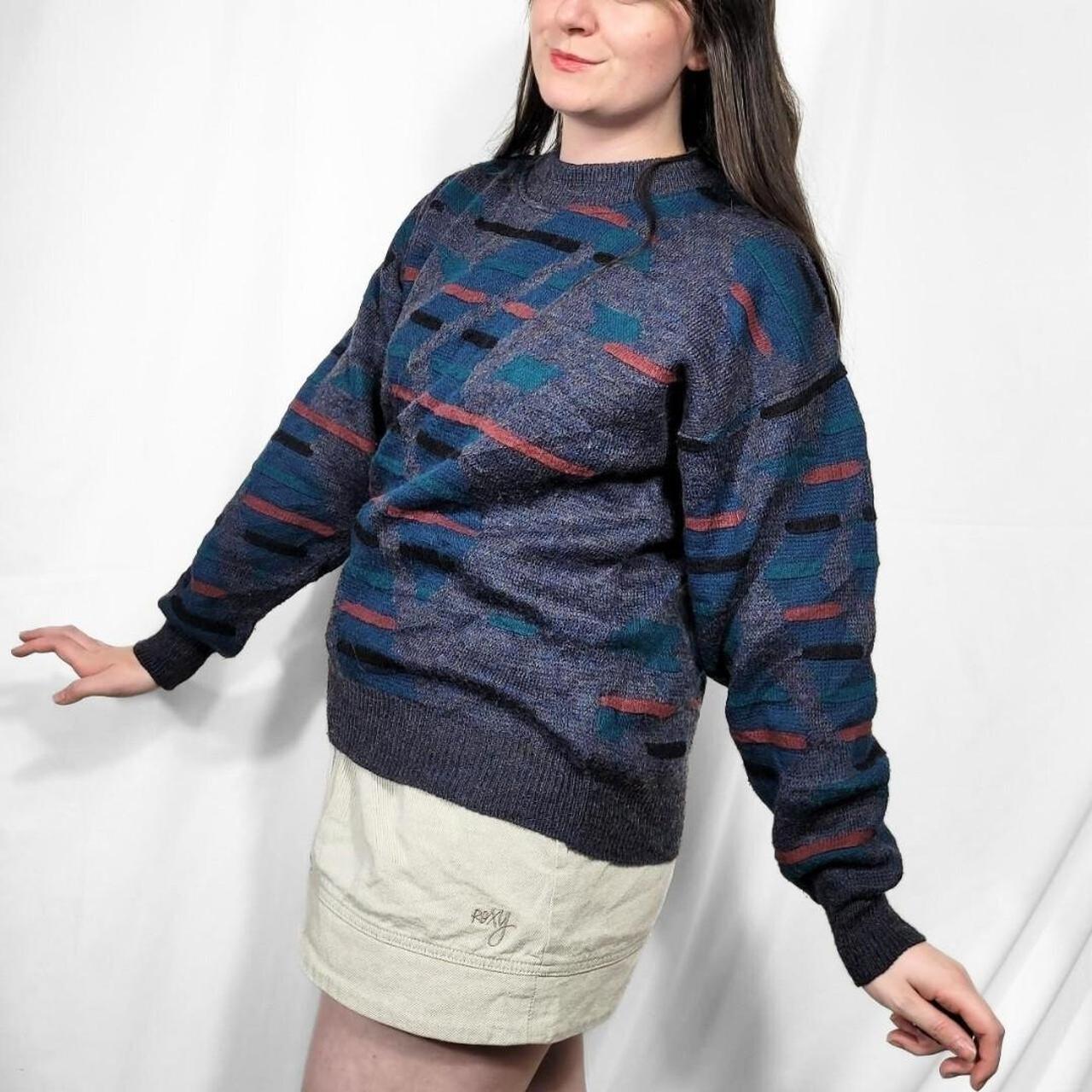 Vintage 90s Blue Grunge Knit Jumper