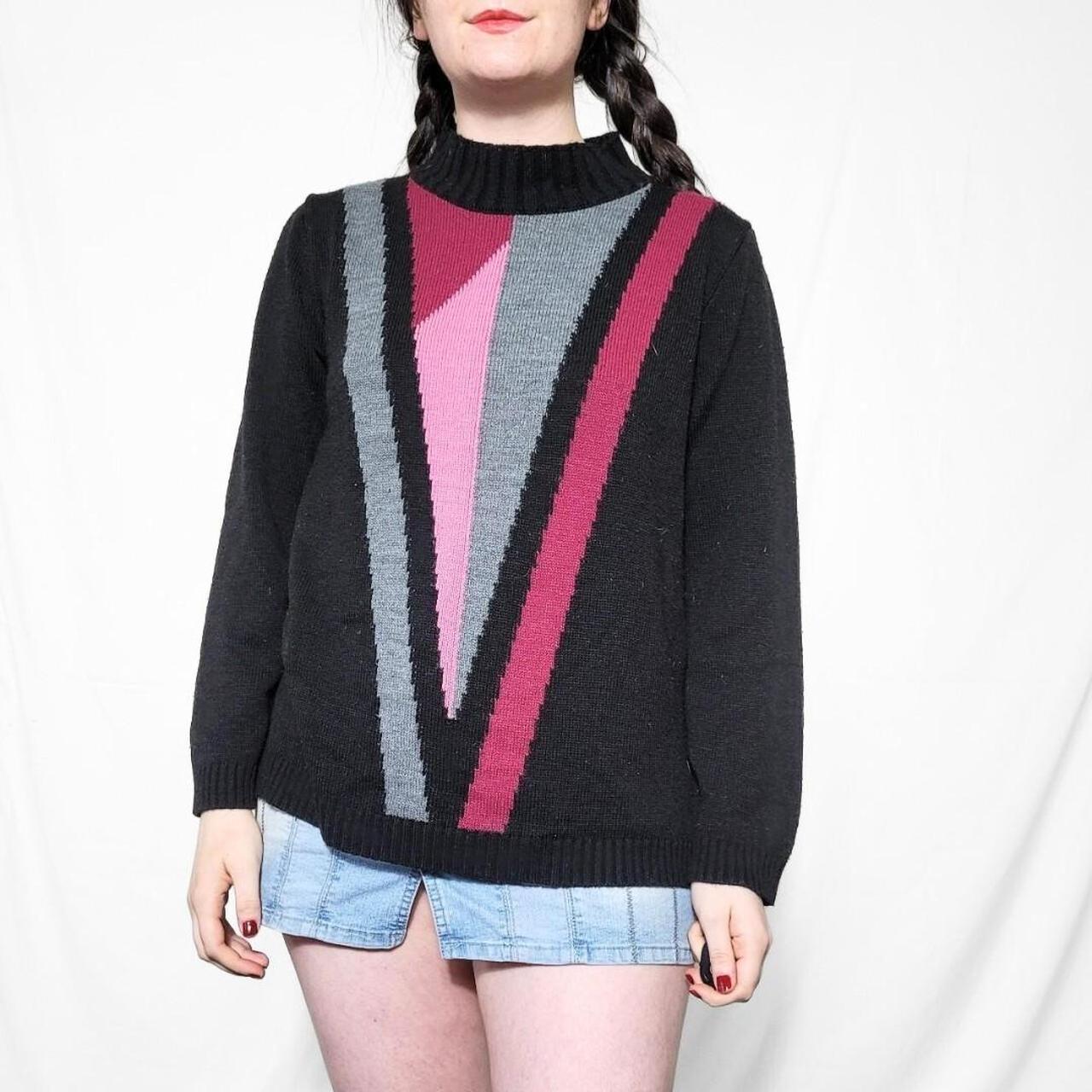 Vintage 90s Funky Pattern Knit Jumper