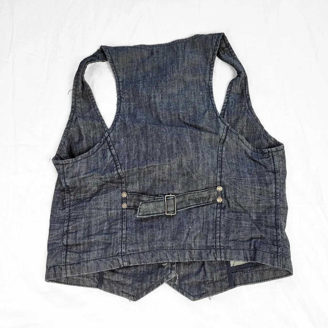 Vintage 90s Dark Wash Denim Waistcoat – Miss Softy