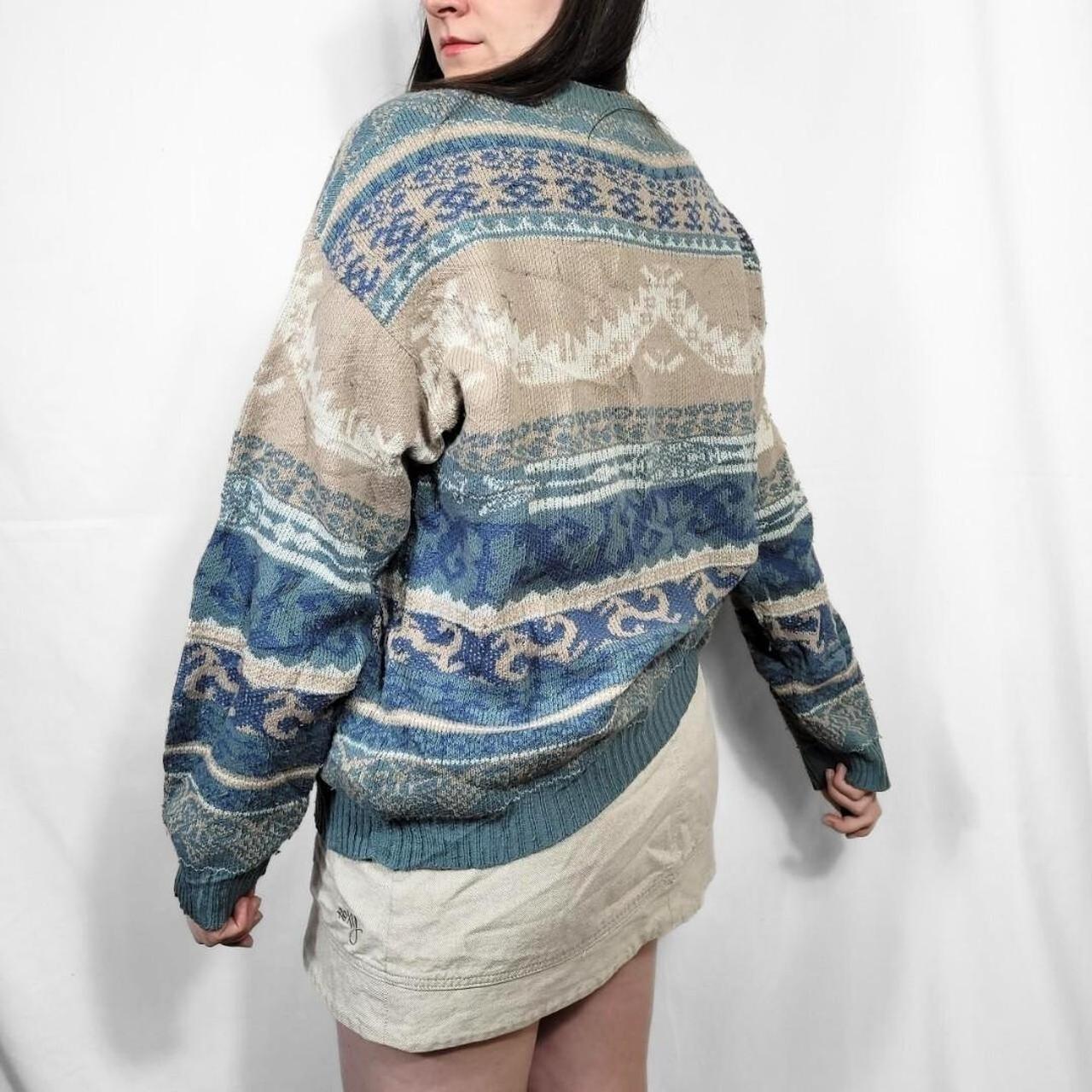 Vintage 90s Multi-Coloured Funky Pattern Knitted Jumper