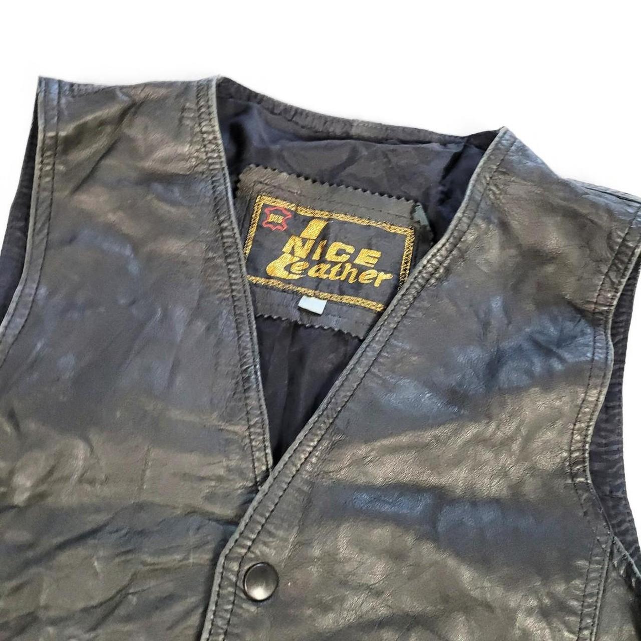 Vintage 90s Black Leather Western Waistcoat – Bikercore Edge