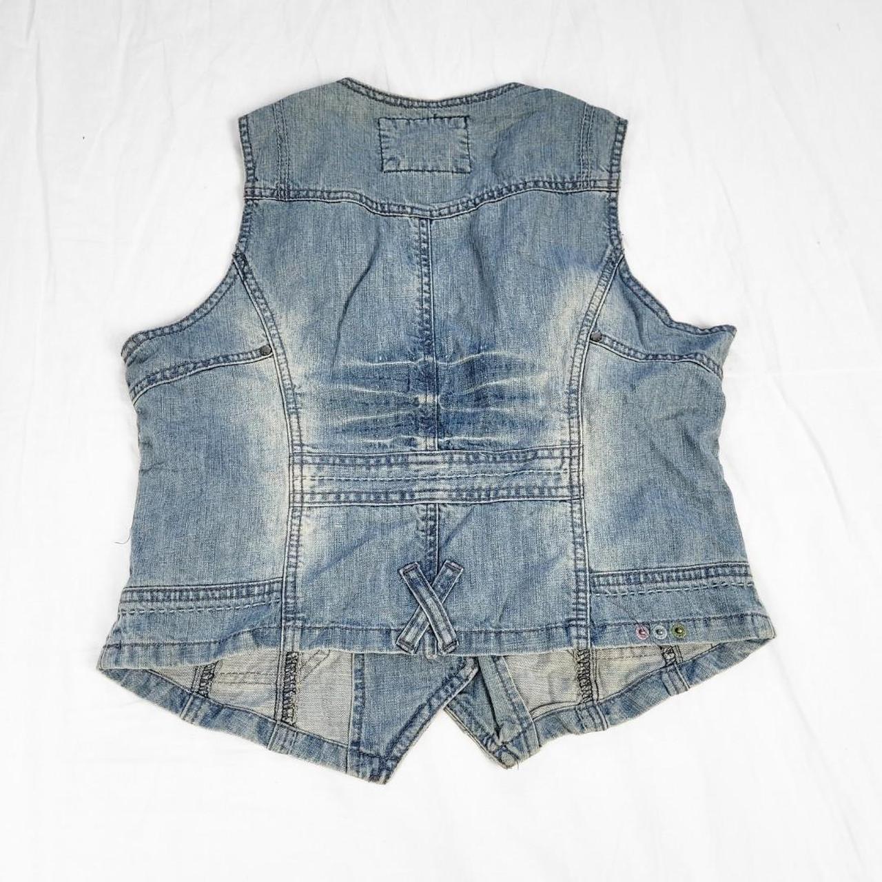 Vintage 90s Light Blue Denim Waistcoat – Street One