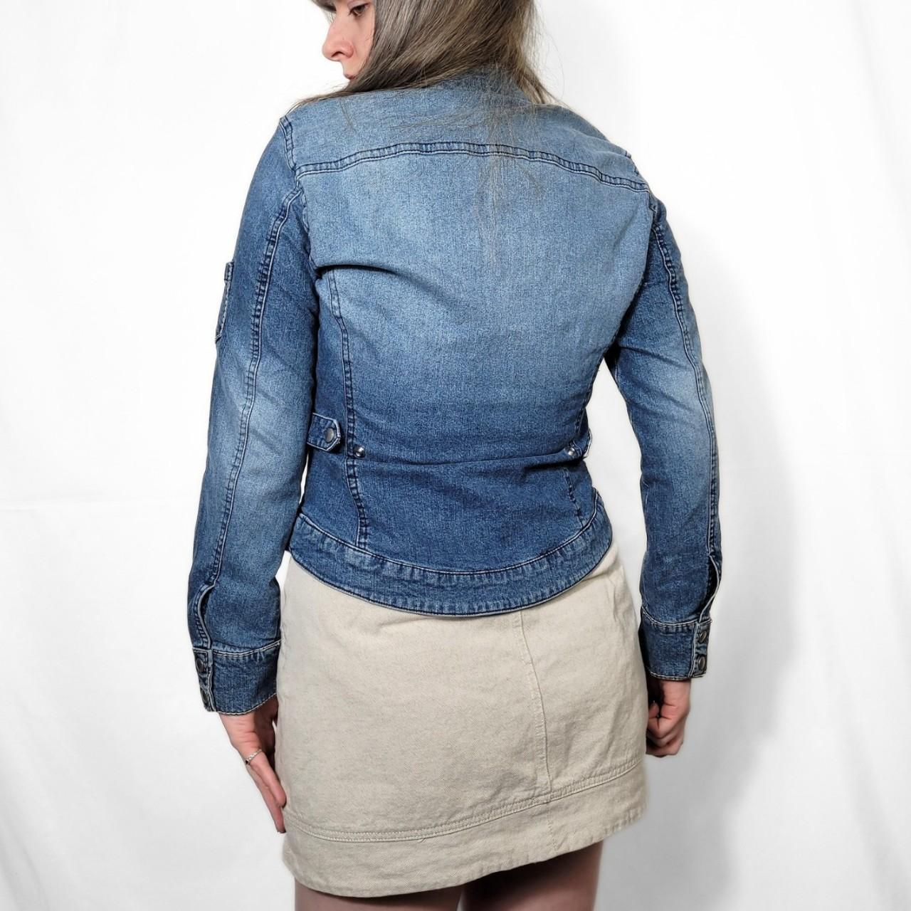 Vintage Y2K Blue Denim Zip Up Jacket