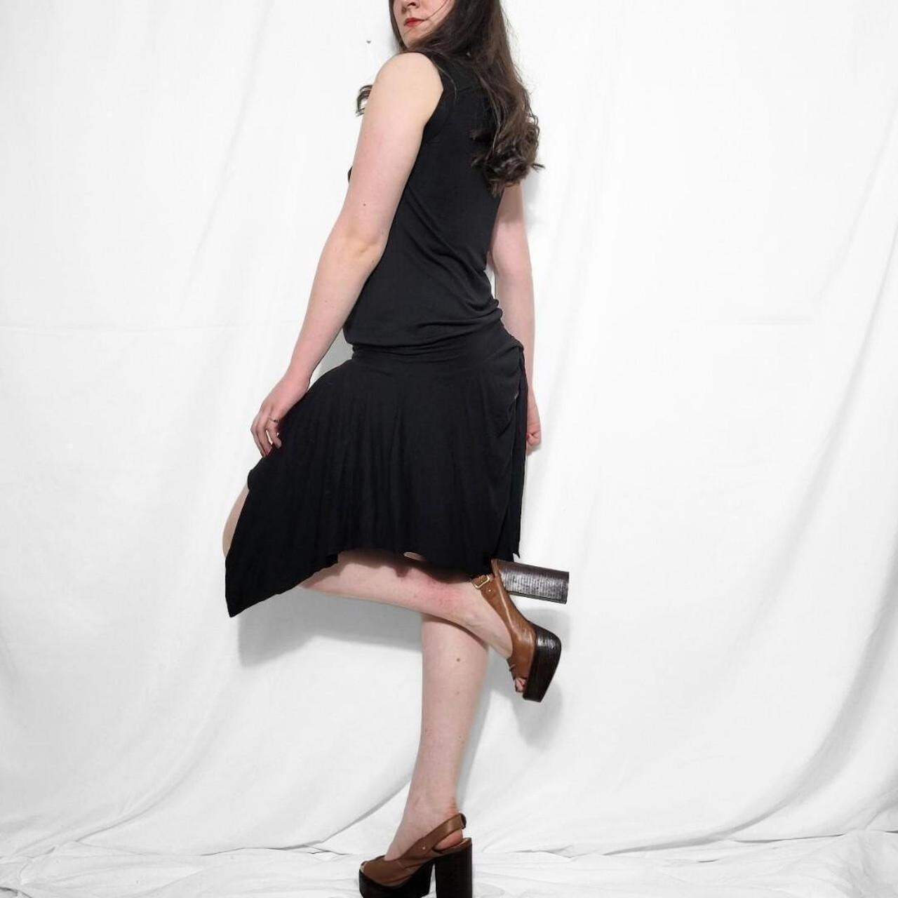 Y2K Asymmetrical Black Mini Dress