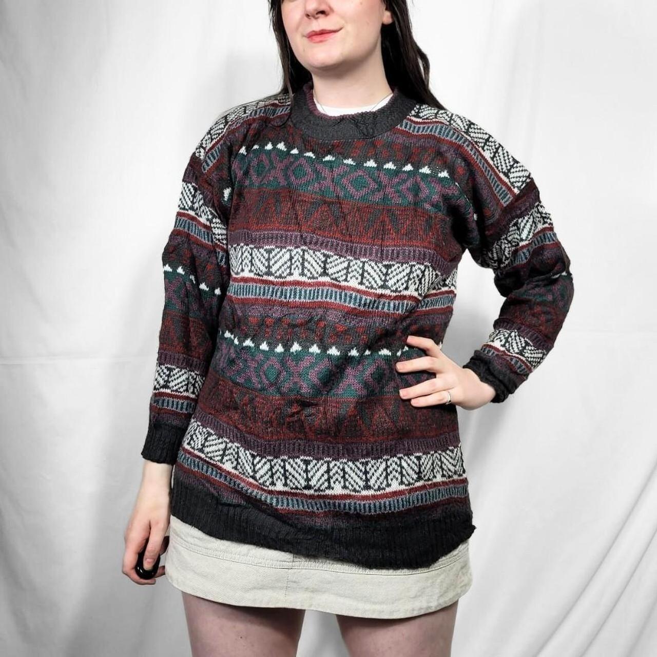 Vintage 90s Funky Pattern Knit Jumper