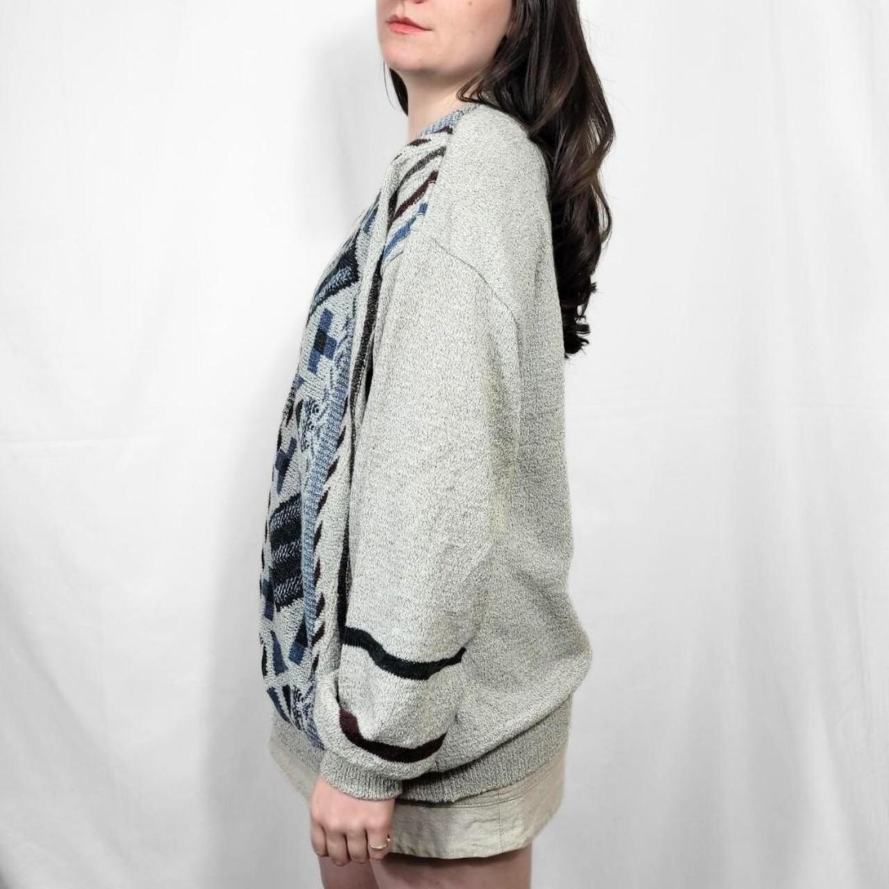 Vintage 90s Multi-coloured Grunge Pattern Knitted Jumper