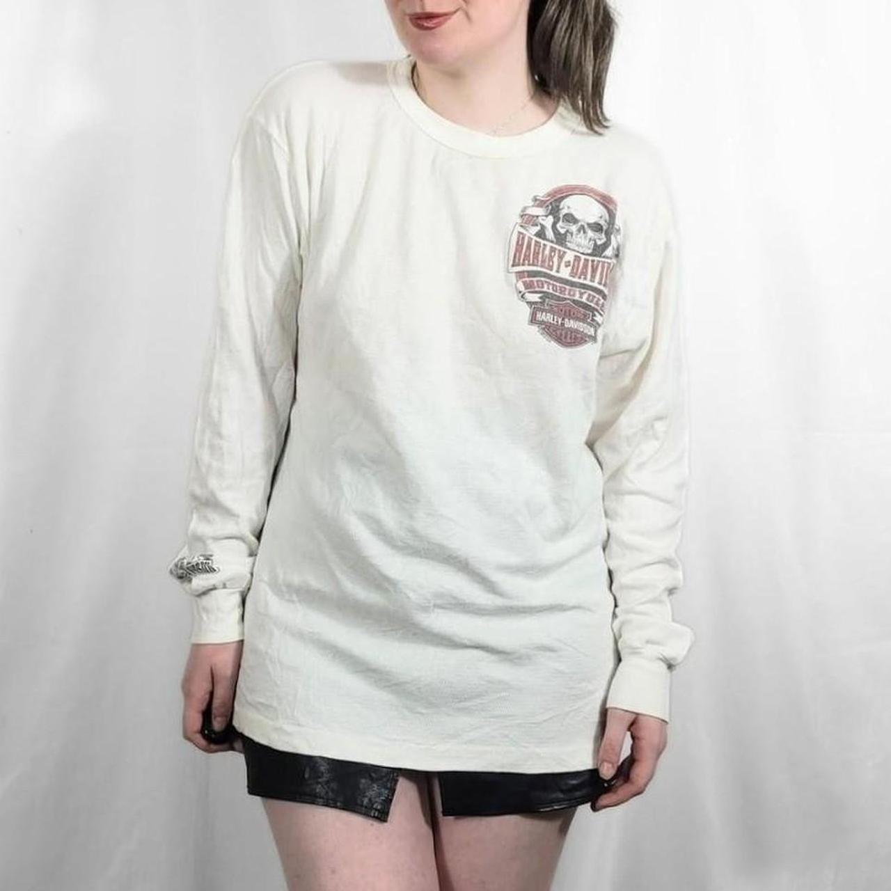 Vintage Harley Davidson Rock N Roll Graphic Long Sleeve T-Shirt
