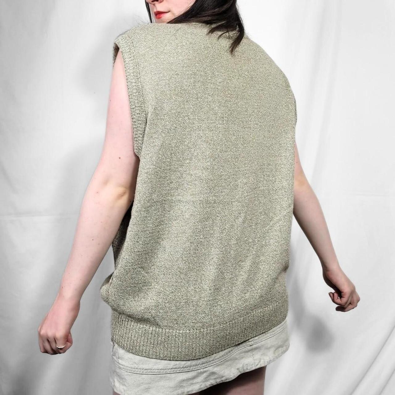 Vintage 80s Grunge Pattern Knit Waistcoat