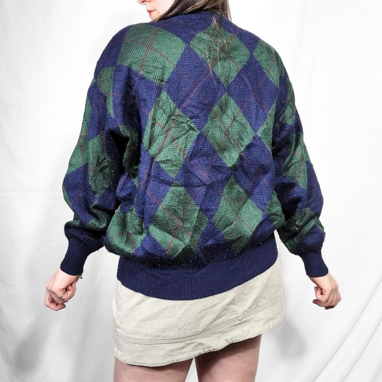 Vintage 90s Argyle Pattern Knitted Jumper