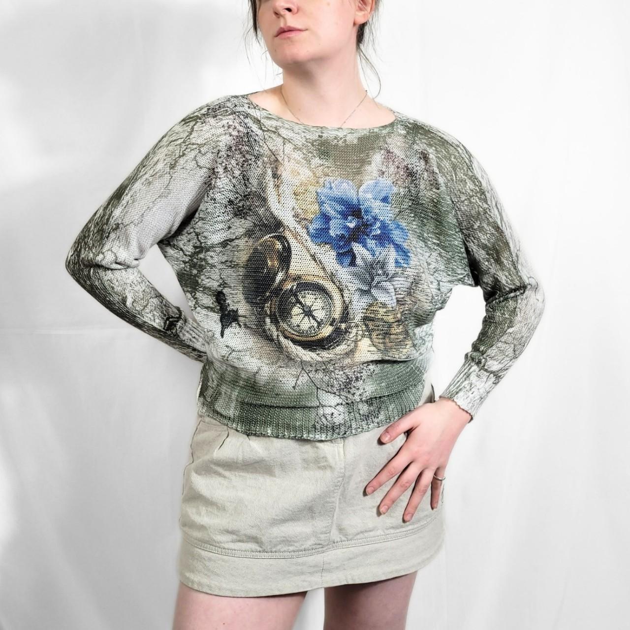 Vintage Y2K Grunge Graphic Knit Jumper