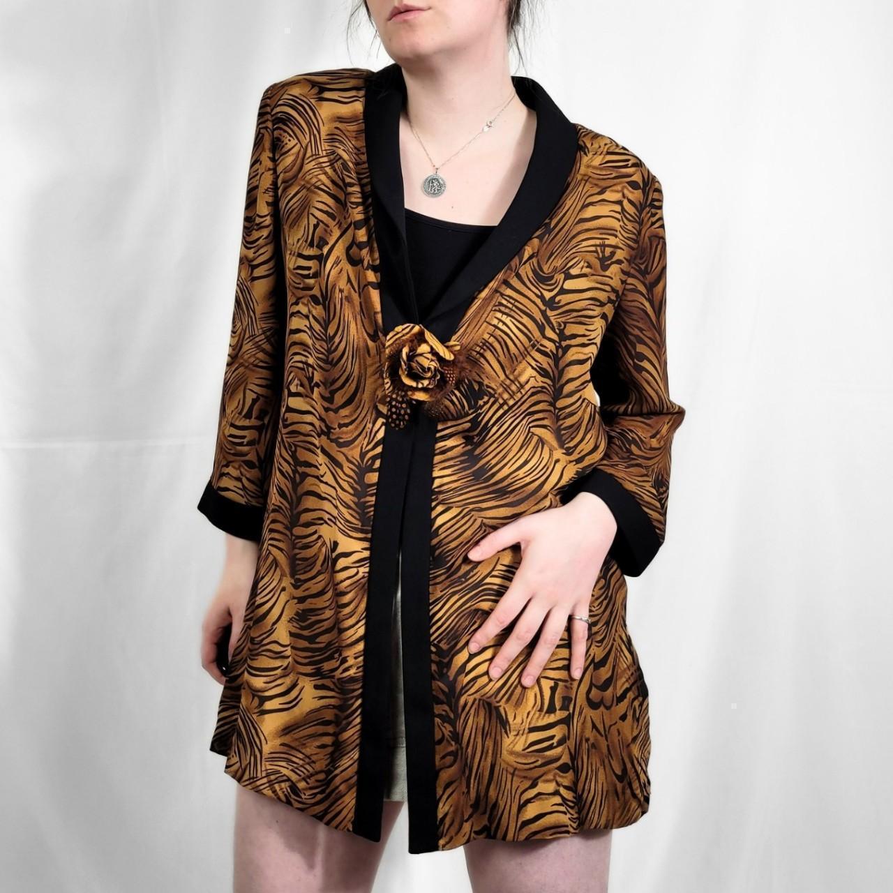 Vintage 90s Tiger Print Sheer Jacket