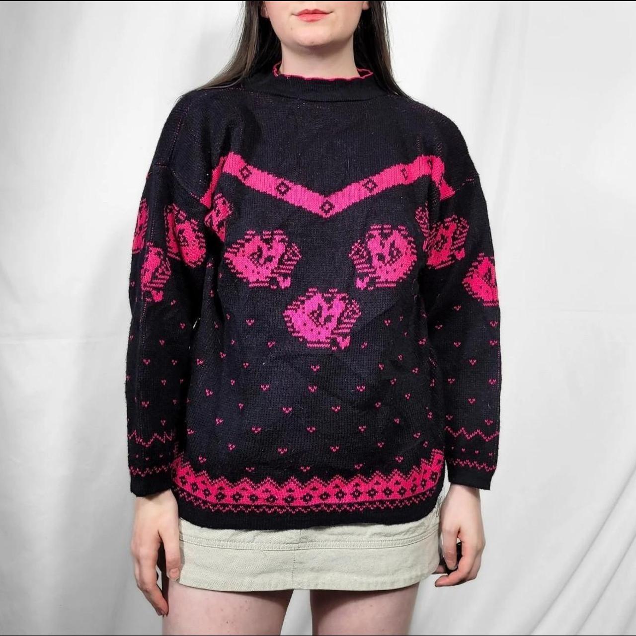 Vintage 80s Funky Pattern Knitted Jumper