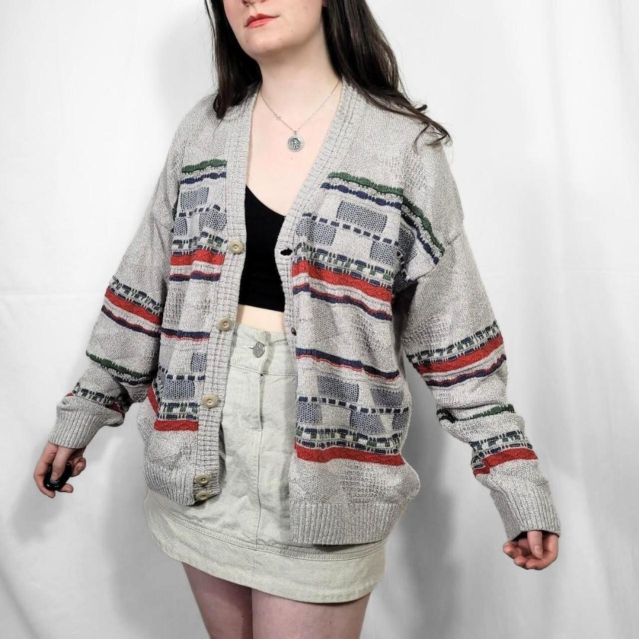 Vintage 90s Grunge Knit Cardigan Coogi Style