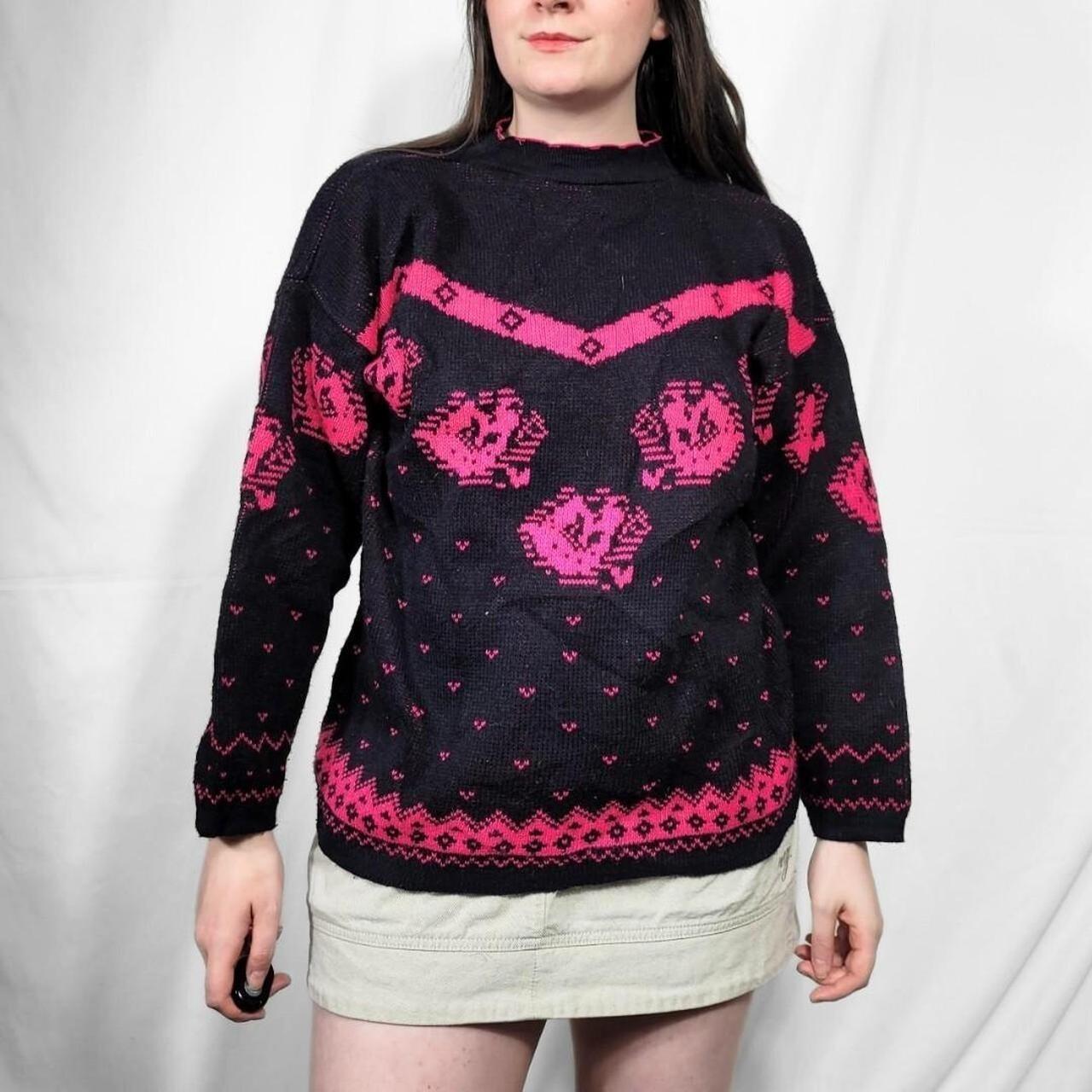 Vintage 80s Funky Pattern Knitted Jumper