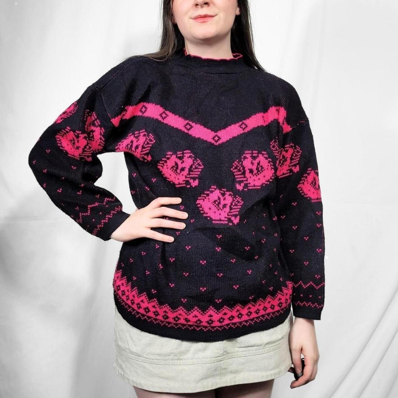 Vintage 80s Funky Pattern Knitted Jumper