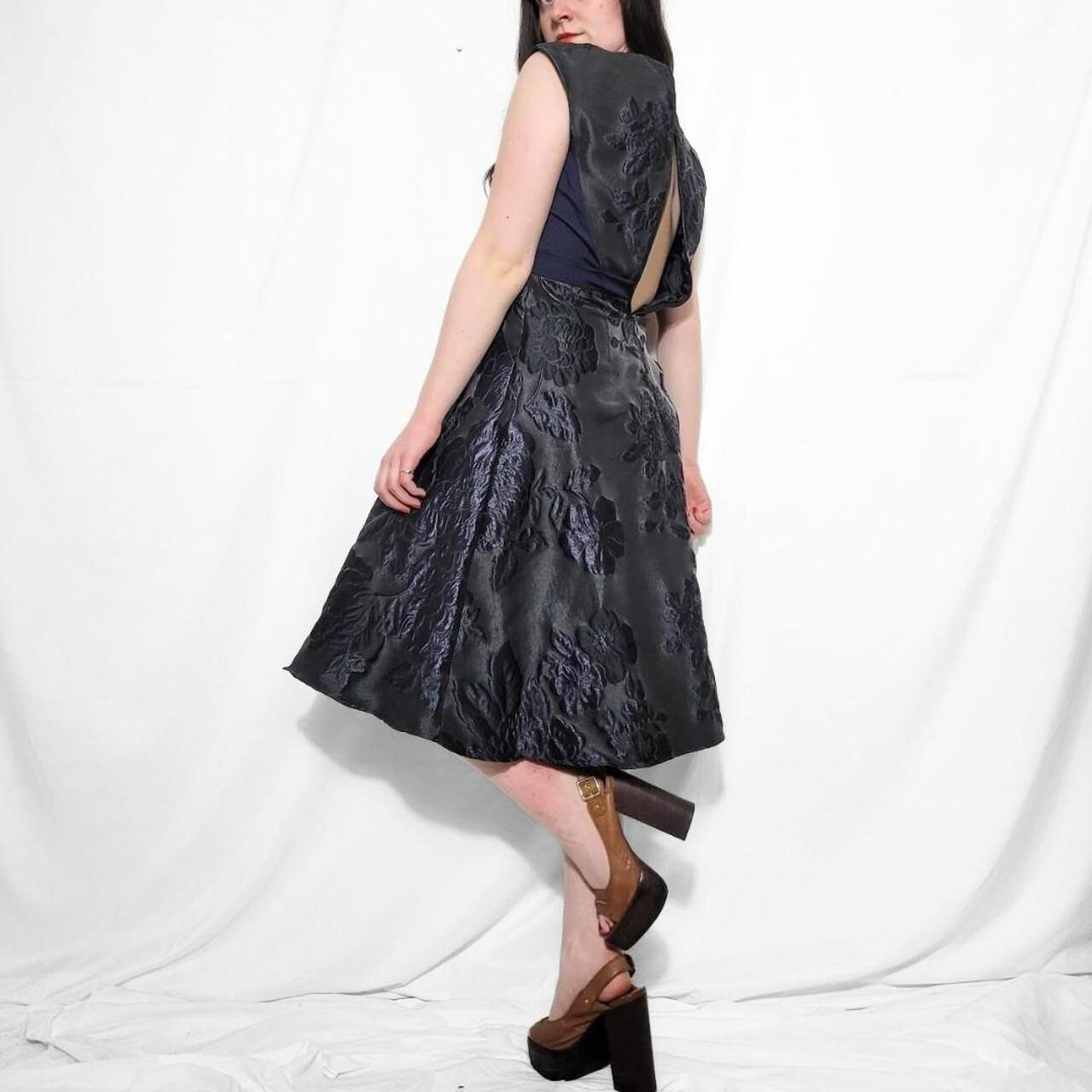 Y2K Navy Phase Eight Floral Midi Dress
