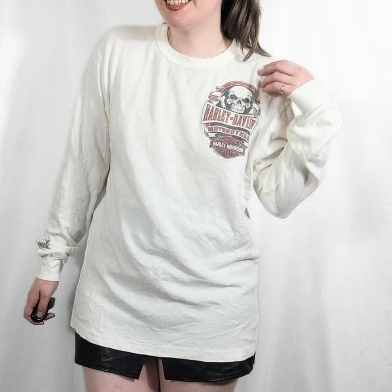 Vintage Harley Davidson Rock N Roll Graphic Long Sleeve T-Shirt