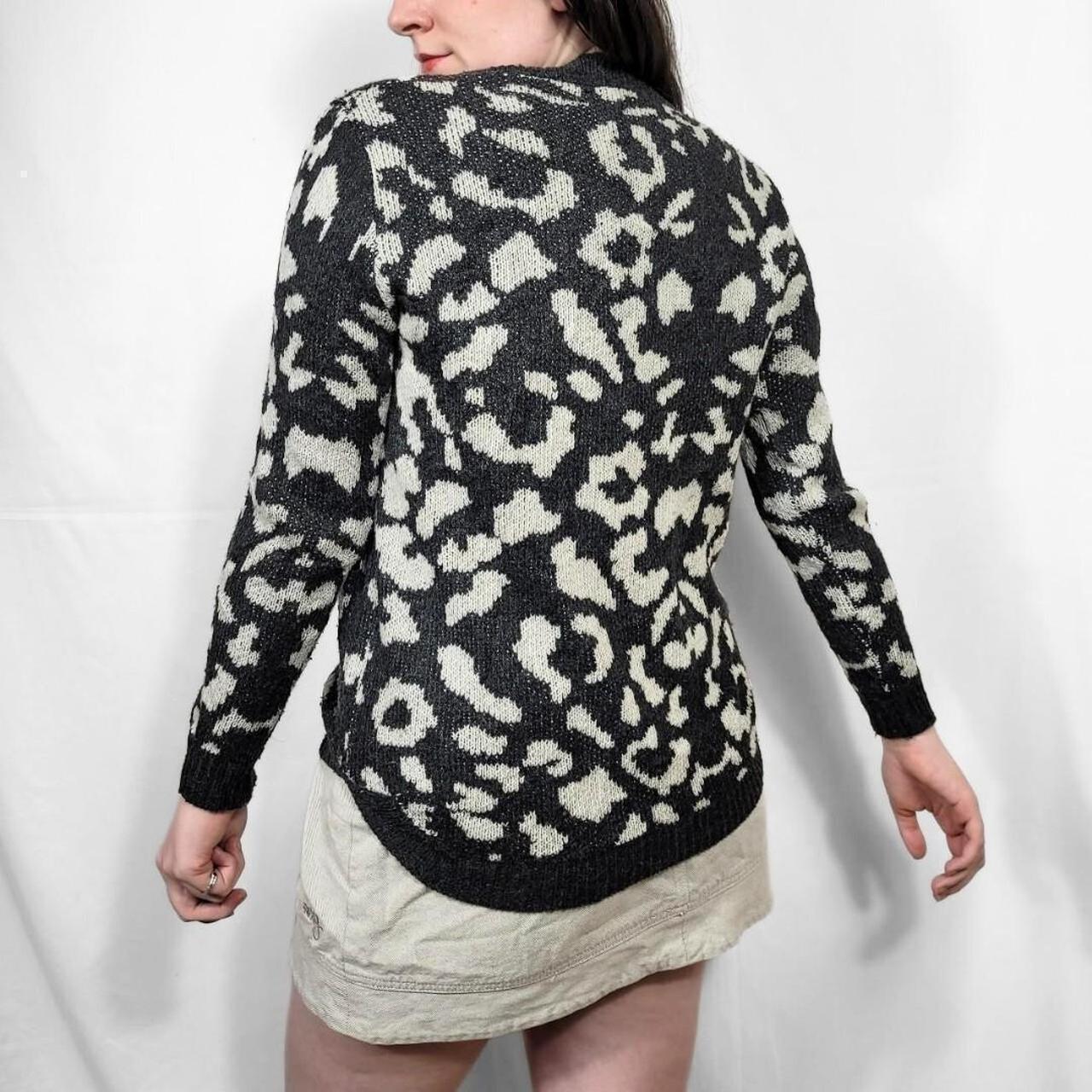 Y2K Leopard Print Knit Jumper
