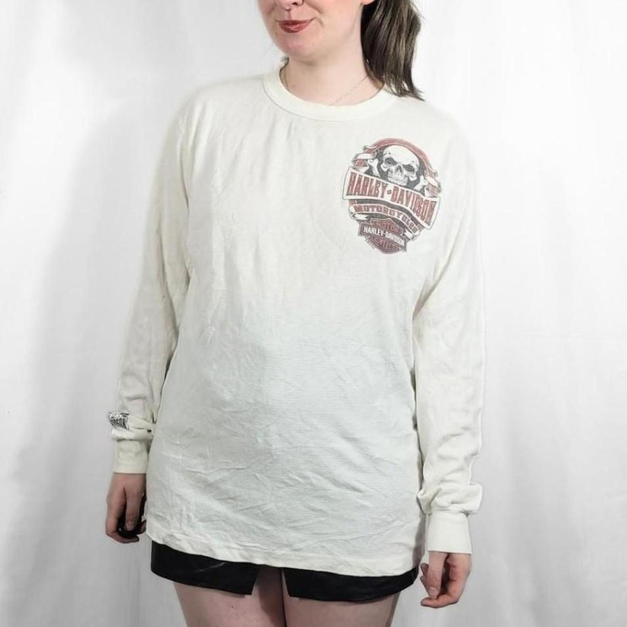 Vintage Harley Davidson Rock N Roll Graphic Long Sleeve T-Shirt