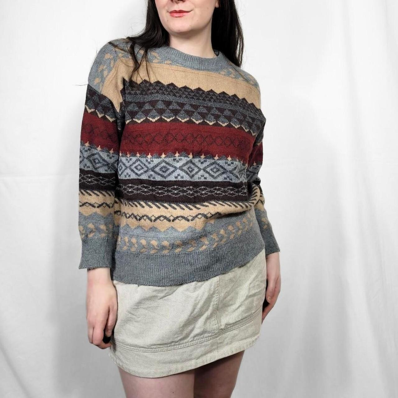 Vintage 90s Funky Pattern Knitted Jumper