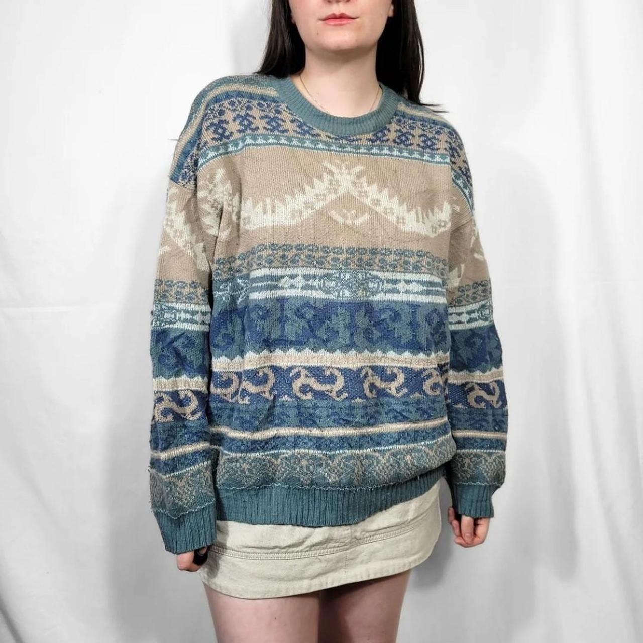 Vintage 90s Multi-Coloured Funky Pattern Knitted Jumper