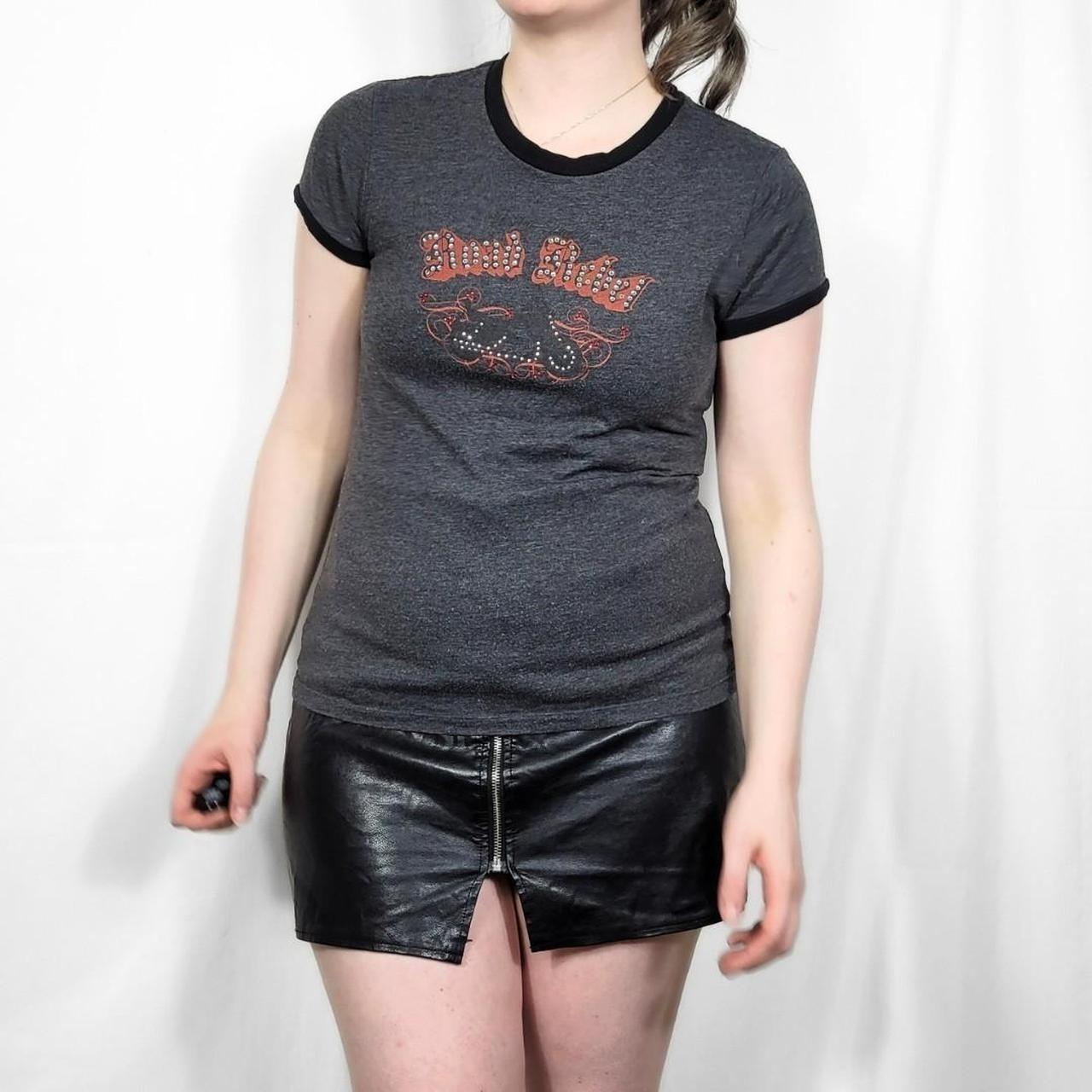 Vintage Y2K Harley Davidson Grey Short Sleeve T Shirt