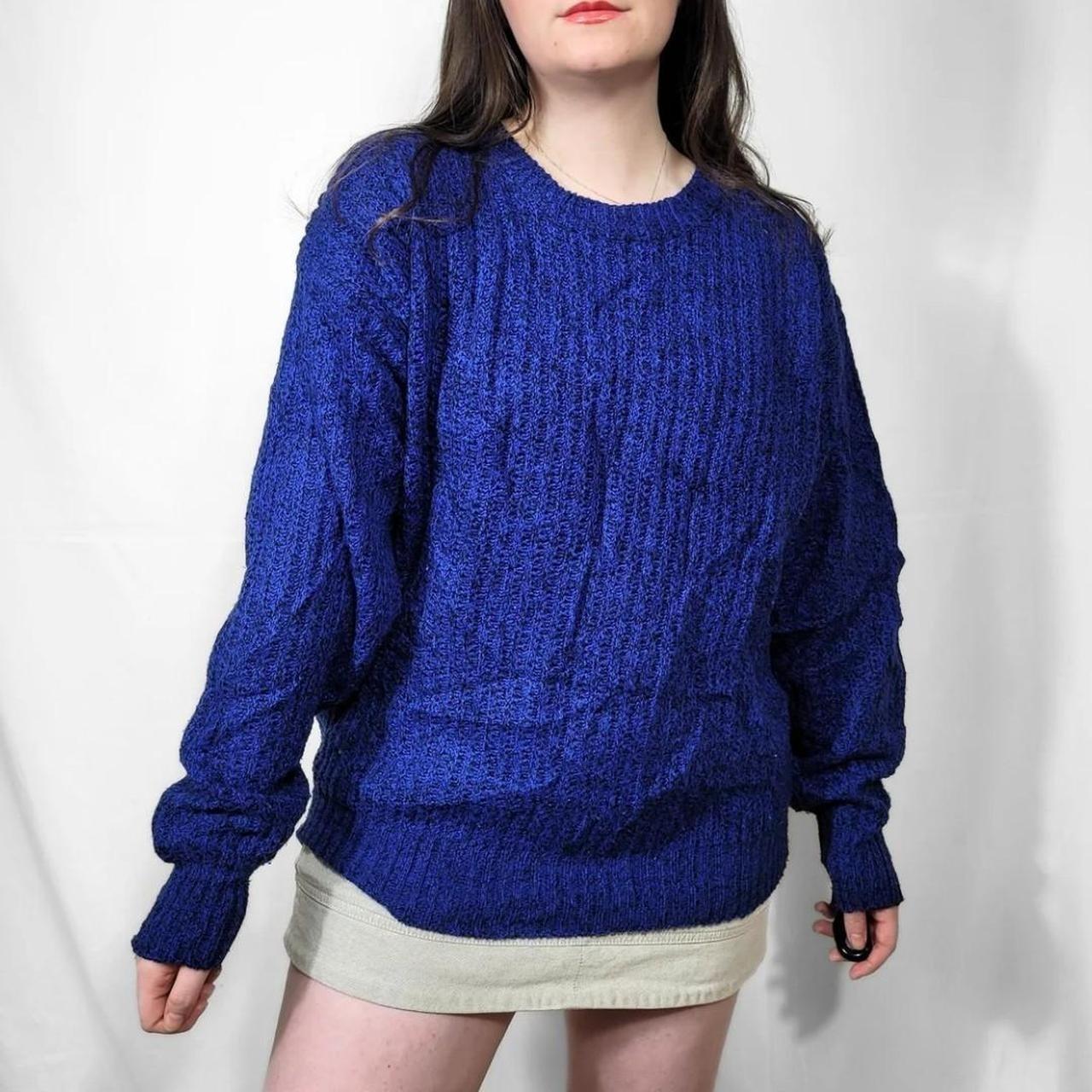 Vintage 90s Blue Cable Knit Jumper