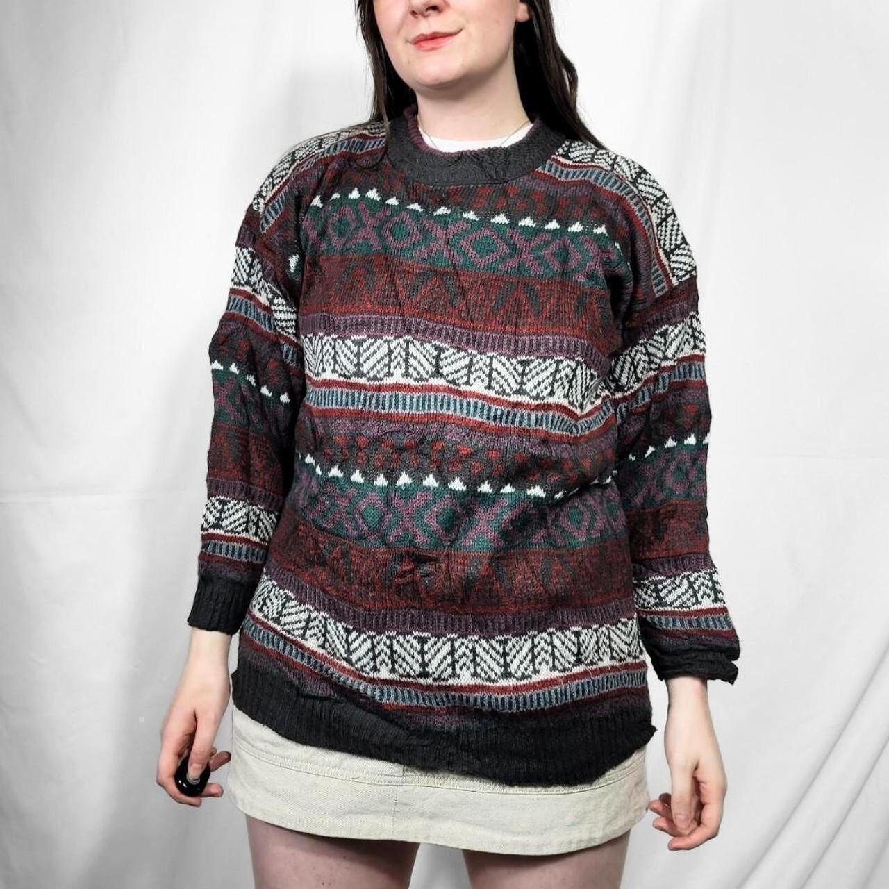Vintage 90s Funky Pattern Knit Jumper