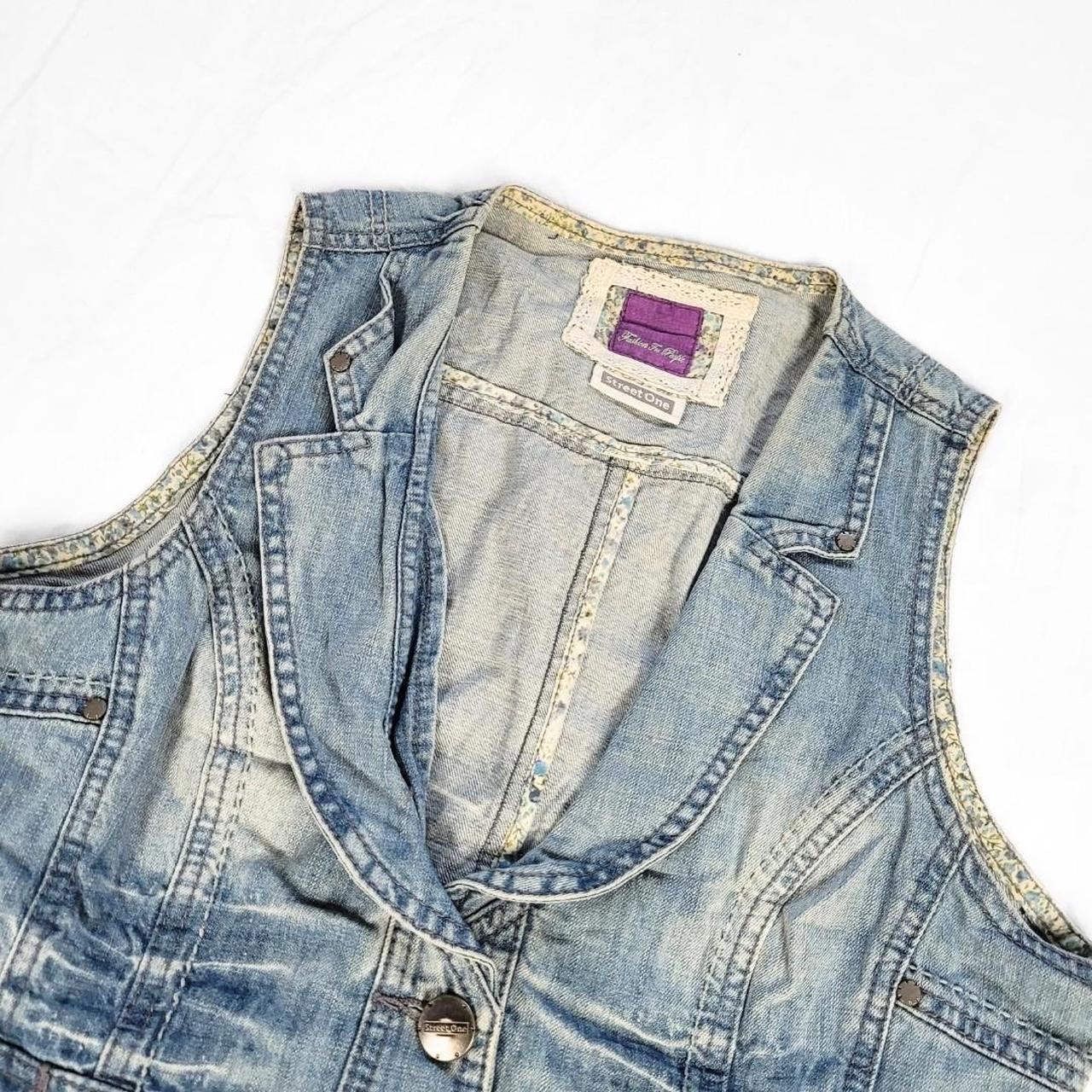 Vintage 90s Light Blue Denim Waistcoat – Street One